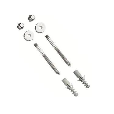 Imagem de Kit Parafuso Inox Cromado 8mm Fixação Vaso Sanitário e Bidê - Modelar