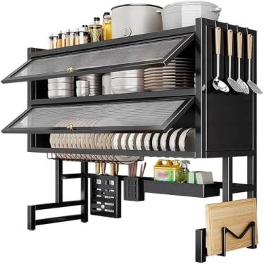 Imagem de Escorredor de louca duplo, armazena pratos e talheres, facilita a cozinha, elegante