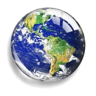 Imagem de 5 peças Oito Planetas Terra Júpiter Lua Tempo Pedra Pedra Pingente de Vidro Chaveiro Ímã Adesivo de Geladeira, Terra, P