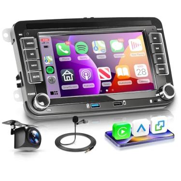 Imagem de Rádio estéreo 2G 64G Android para VW Volkswagen Seat Golf Passat Jetta Beetle Tiguan Touran EOS Wireless Carplay Android Auto, tela sensível ao toque de 17 cm GPS WiFi Mirror Link Bluetooth FM EQ