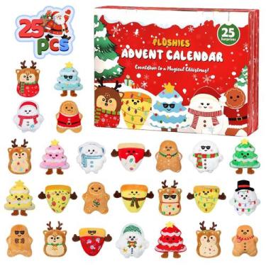 Imagem de Calendário do Advento ETLUK 25 Plush Toys Contagem regressiva de Natal