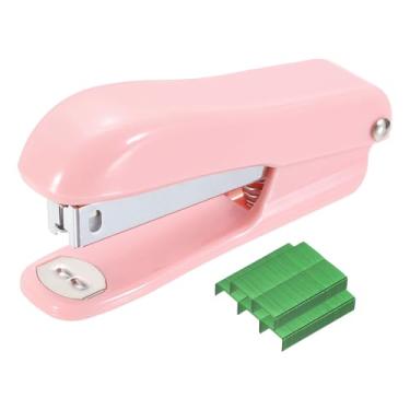 Imagem de PATIKIL Mini grampeador de mesa, pequeno grampeador de escritório fofo com 3000 grampos padrão 26/6, capacidade de 20 folhas para materiais de escritório, relatórios de projetos de artesanato, verde