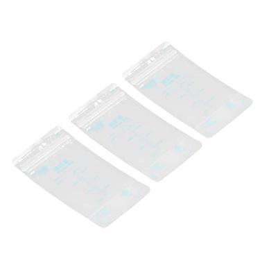 Imagem de Cryfokt Sacos de Armazenamento de Leite Materno, Material Durável para Animais de Estimação, Escala de Medição, Design Com Zíper para Uso Diário, 30 Peças