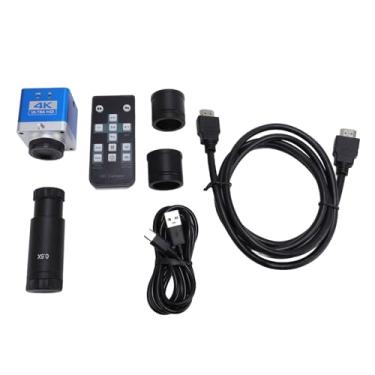 Imagem de Hilitand Câmera de Microscópio Industrial, Câmera de Vídeo Microscópio HD de 8,3 MP 4K Com Ocular Eletrônica, para Biológico Com Adaptador de 30 Mm e 30,5 Mm