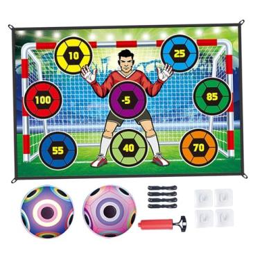 Imagem de Dynwave Jogo de futebol de brinquedo com alvo para festa, presente, equipamento de treinamento e acessórios resistentes para parque, praia, gramado, quintal e, Style B