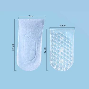 Imagem de Par Palmilha Ortopedica Salto Interno Ate 3,5 cm De Altura Anti Impacto Silicone