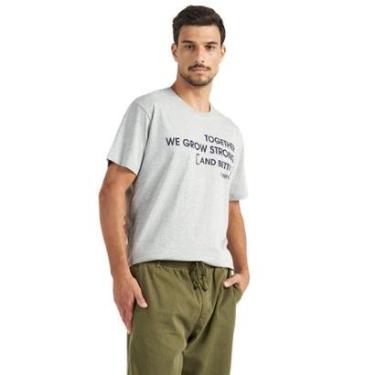 Imagem de Camiseta Colcci Masculina Regular Grow Strong Cinza Mescla-Masculino