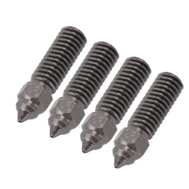 Imagem de KIMISS Bicos Extrusores de Impressora 3D de 4 Unidades para Ajuste para CR K1, CR M4, Vyper, Kobra - Aço Endurecido para Extrusão Suave e Desempenho Antientupimento (0,6 mm)