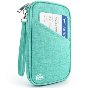 Imagem de Porta-passaporte familiar RFID organizador de documentos de viagem para mulheres, impermeável, carteira de passaporte masculina, capa portátil para cartões, cartão de embarque, identidade, dinheiro