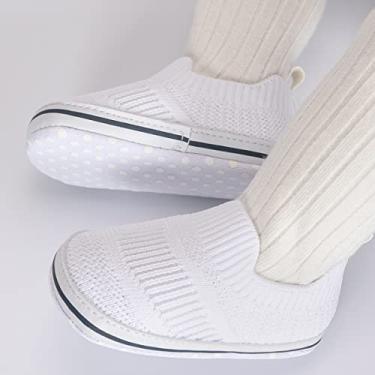 Imagem de Sapatos Oxford para bebês meninos mocassins de borracha e sola macia sapatos de casamento, A01/branco, 12-18 Months Toddler