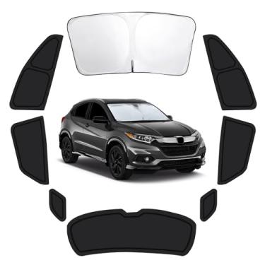 Imagem de 6 peças de persianas de janela de carro para Honda HR-V 2016-2022, capas de janela para janelas traseiras laterais de para-brisa HVV, conjunto completo de proteção de privacidade, para-sol de carro