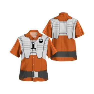 Imagem de Camisa Havaiana Colorida Masculina Casual Praia Aloha Oversized Manga 