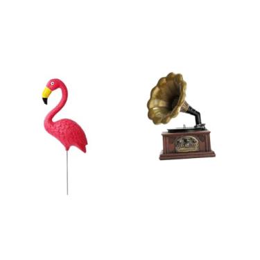 Imagem de Whtkoph Estatueta de Flamingo para Jardim, Estátua Vintage em Resina, Enfeite de Primavera para Inauguração de Casa E Presente de Aniversário.