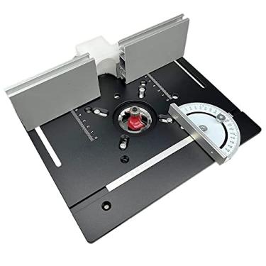 Imagem de Placa de Inserção Mesa Roteador Liga Alumínio Inversão Fresamento Madeira Máquina Aparafusamento Ferramenta Auxiliar Gravura Bancadas Marcenaria