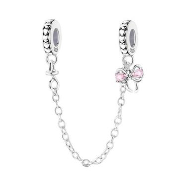 Imagem de Pulseira Feminina De Prata 925 Com Contas De Café E Corrente De Segura