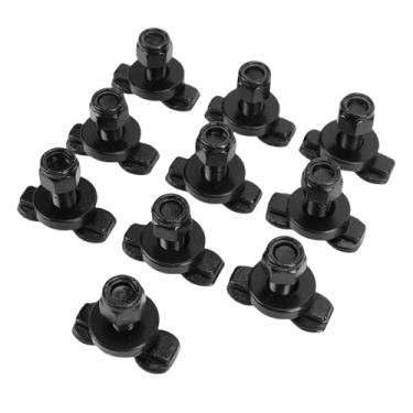 Imagem de Acouto L Track Duplo Talão Rosqueado Parafuso Prisioneiro Montagem 6000lbs Capacidade de Carga L Trilho Parafuso Prisioneiro Porca Amarrar para Baixo Montagem para Caminhão Cama (10 unidades)