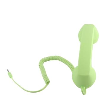 Imagem de GOWENIC Aparelho de Telefone retrô, 3,5 Mm/USB-C Aparelho de Telefone Vintage Microfone Receptor de Celular para Fone de Ouvido Clássico para Telefones Celulares, Computadores (Verde)