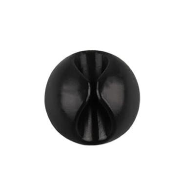 Imagem de Pacote com 20 clipes universais para cabos de carro – organizador de cabos de painel para carregador e fone de ouvido, suportes de gerenciamento de fios de plástico (acessórios para carros) (preto)