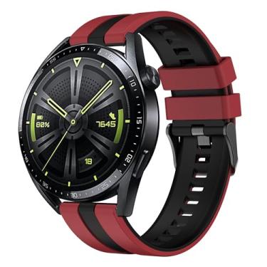 Imagem de KAVJU Pulseira de relógio de silicone de 20 mm, 22 mm, para HUAWEI WATCH GT 5/4/3/2 (B1,20 mm)