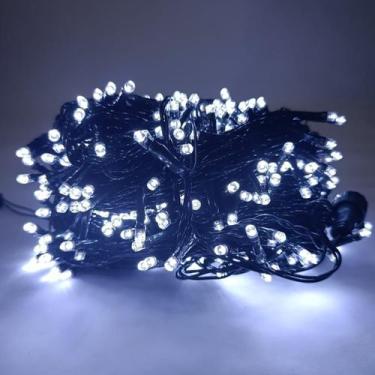 Imagem de Luz de Natal Cordão 300 Lâmpadas LED Branco Fio Verde 127V 30m M/F - G