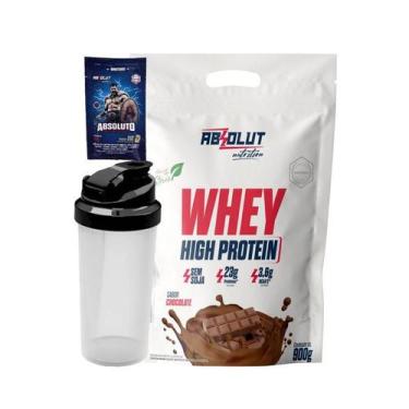 Imagem de Kit High Whey Protein 900g Com Coqueteleira Grátis PréTreino Absoluto 