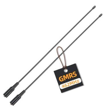 Imagem de ABBREE Antena AR-771C GMRS 155/462 MHz 38.9 cm antena chicote SMA-fêmea compatível com rádios Baofeng UV-5R GMRS GM-15Pro GM-5RH UV-5G Plus TD-H3 UV-9G Radioddity TD-H5 GMRS, pacote com 2