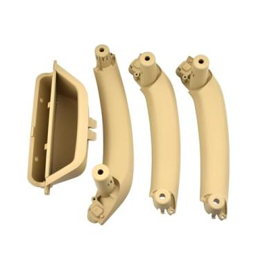 Imagem de LHD RHD Maçaneta da porta interna do carro, apoio de braço, caixa de armazenamento, compatível com BMW X3 X4 F25 F26 2010 2011 2012 2013 2014 2015 2016 2017 51417250307 51417250306(RHD Beige 4pcs)