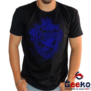Imagem de Camiseta Corvinal 100% Algodão Harry Potter Ravenclaw Geeko, Preto gol
