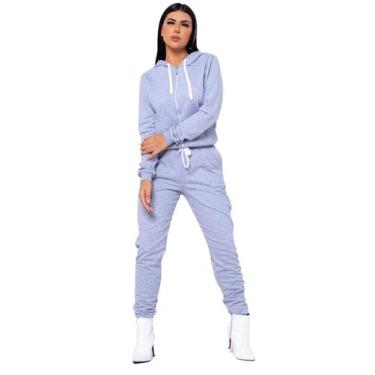 Imagem de Conjunto abrigo de frio blusa e Calca Agasalho Moda Gringa  - Gisele F