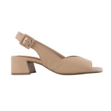 Imagem de Sandália Bottero Feminina 374004 Salto Bloco Baixo Couro Burnish-Feminino