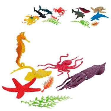 Imagem de KIT Animais de Plástico 06 Peças Aquático - Tudo em Caixa - ARK