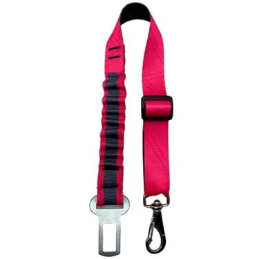 Imagem de Cinto De Segurança Pet Com Amortecedor Universal Para Cachorros Compatível Com Todos Os Carros(Rosa)