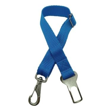 Imagem de Cinto De Segurança Pet Cachorro Gato Universal Veicular Ajustável Regulável Viagem Segura(Azul)