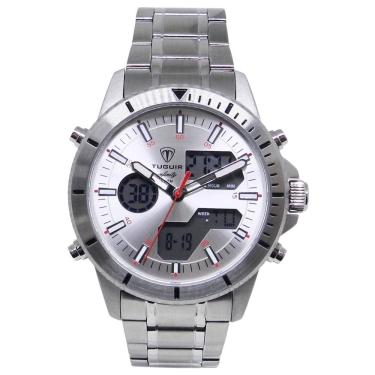 Imagem de Relógio Masculino de Aço Tuguir AnaDigi Infinity GCS-1269 Prata
