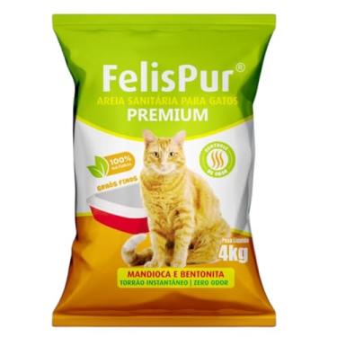 Imagem de Areia Higiênica para Gatos FelisPur Premium Mandioca e Bentonita Anti Odor 100% Natural (Natural - 4kg)