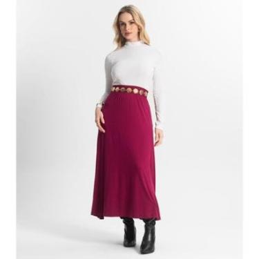 Imagem de Saia Midi Feminina Select Vermelho-Feminino