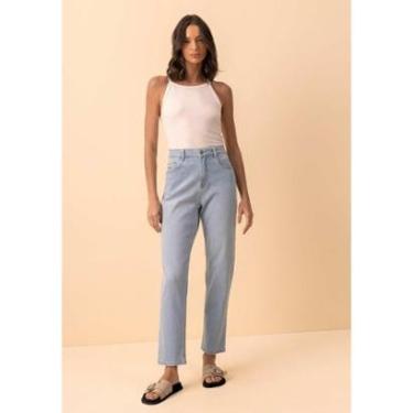 Imagem de Calça Jeans Mom Comfort Com Cintura Alta E Elastano-Feminino