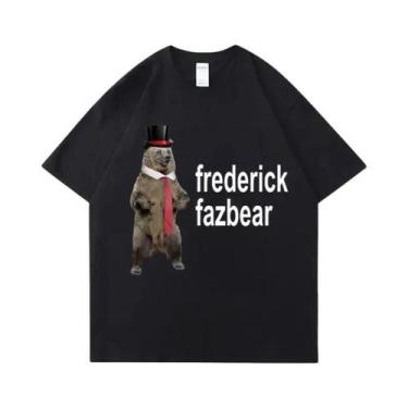 Imagem de Camiseta Unissex Oversized Engraçada Com Meme Frederick Fazbear, Camis