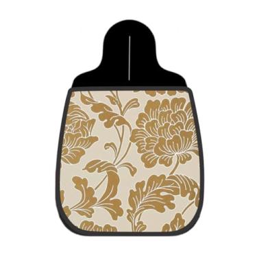 Imagem de Lixeira De Carro Organizador Lixinhocar Arabesco Floral Bege E Dourado