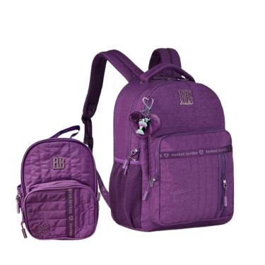 Imagem de Mochila Costas Escolar Rebecca Bonbon+ Lancheira Roxo Sweet