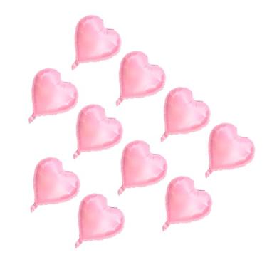 Imagem de EVGATSAUTO 10 PCS Balões de Folha Em Forma de Coração 10 "Balões de Coração para Festa de Noivado de Casamento de Aniversário (Rosa)