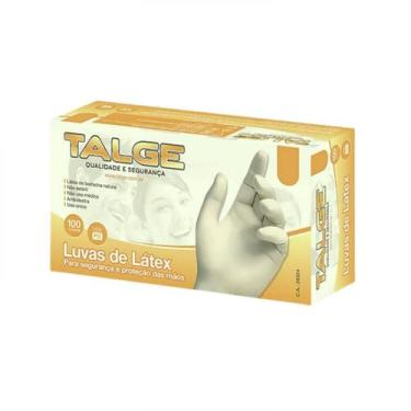 Imagem de Luvas Descartáveis Talge Látex Cor Natural Tamanho P com Pó X 100 Unid