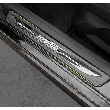 Imagem de GZBFTDH Protetor de mandril de porta de carro, compatível com acessórios Volvo XC60 XC90 2018-20234 2025 2026, acabamento de placa de entrada de porta de aço (preto-A)