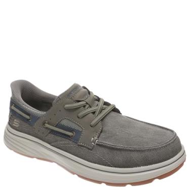 Imagem de Skechers USA Men's Moc Toe Canvas Bungee Lace Slip-ins Moc Toe, Gry, 46