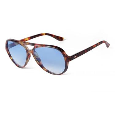 Imagem de Óculos de Sol Oversized com Lentes Azuis Degradê da Moda, Estilo Vintage, Feminino e Masculino (8)