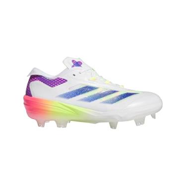 Imagem de adidas Tênis masculino Adizero Impact TPU Warp Speed, Branco/azul lúcido, rosa lúcido, 45