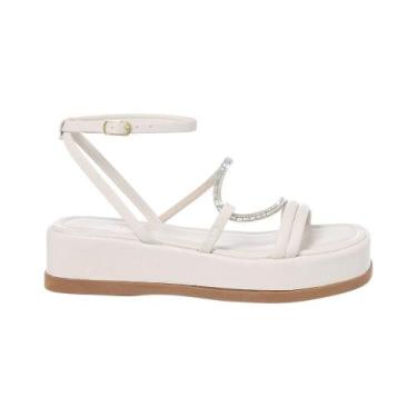 Imagem de Sandalia Plataforma Papete Flatform Feminina Brilhante Moda - Stessy S