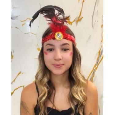 Imagem de Tiara melindrosa carnaval cabaré festa bloquinho - MLBpel, Vermelho