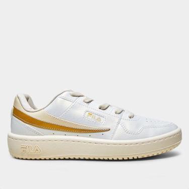 Imagem de Tênis Infantil Fila Arcade Unissex, Bege, Dourado, 34