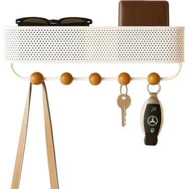 Imagem de Porta Chaves Parede Chaveiro Suporte Chave Cabideiro Dupla Instalação